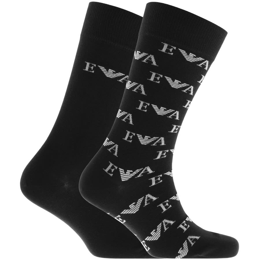 Alternative Image for ProductEmporio Armani 2 Pack Socks Black1